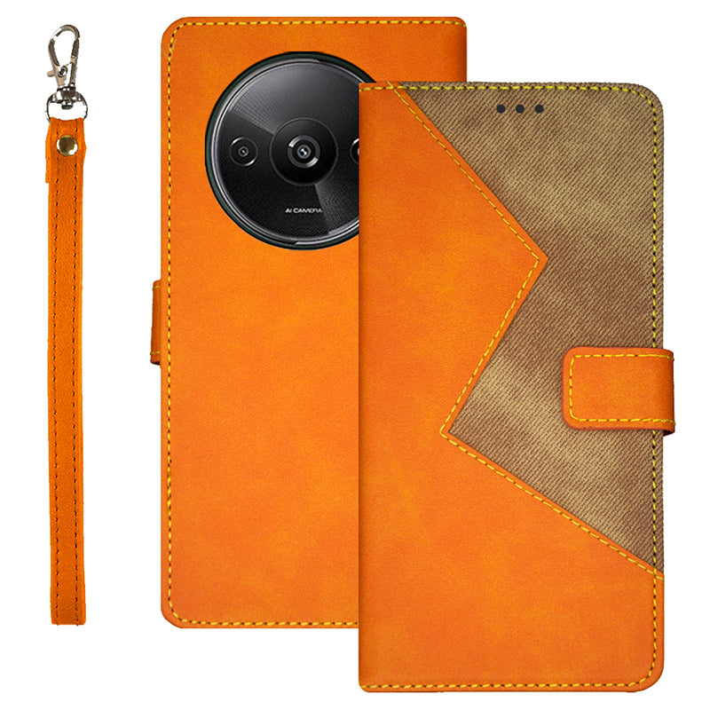 IDEWEI For Xiaomi Redmi A3 / Poco C61 4G Case Splicing Color Card Slots Leather Stand Phone Cover IDEWEI For Xiaomi Redmi A3 / Poco C61 4G Case Splicing Color Card Slots Leather Stand Phone Cover